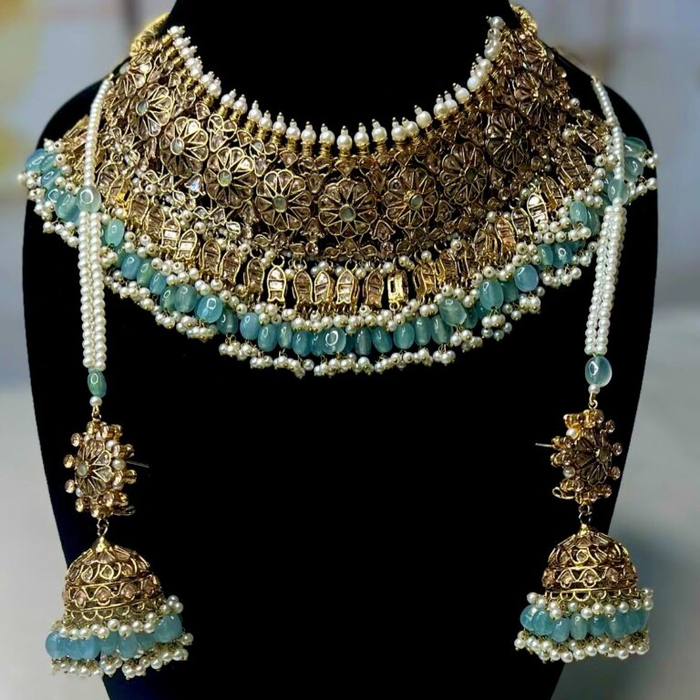 Zeb-e-Aftab Mint Temple Choker